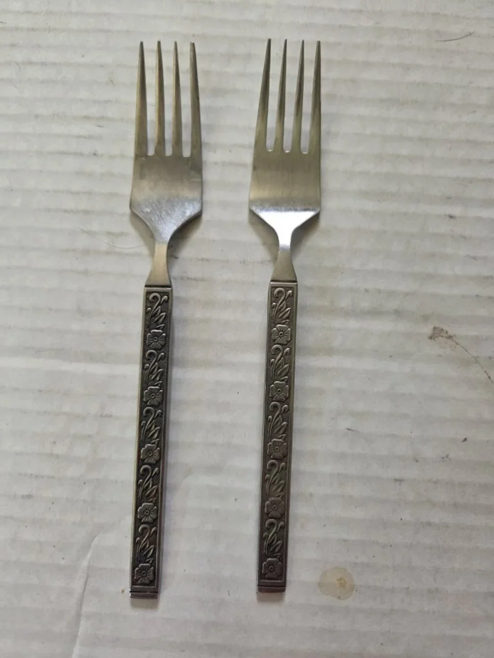 Gold Standard Night Blossom Salad Forks Set of 2 Japan Flowers